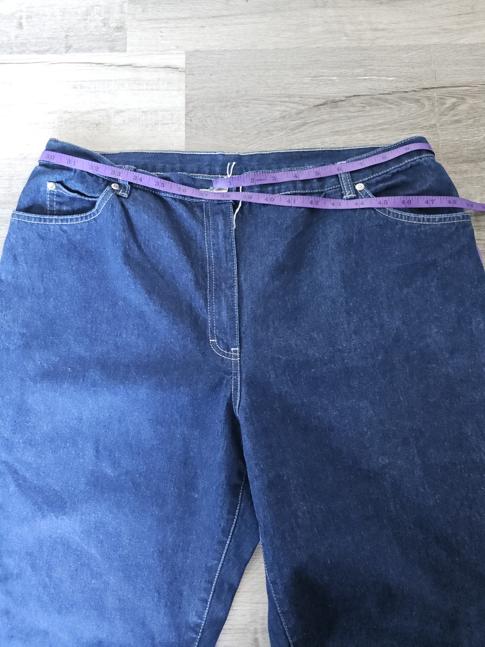 Style & Co. Dark Wash Studded Flare Jeans - Size 16 - Picture 16 of 16